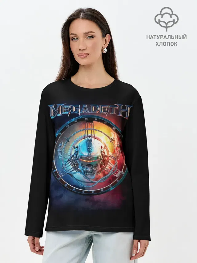 Лонгслив женский с принтом «Megadeth — Megadeth, Super Collider»