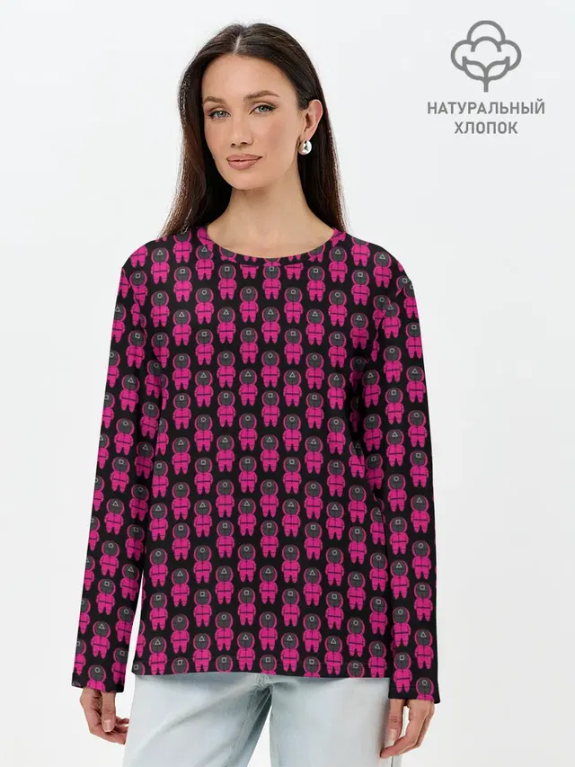 Лонгслив женский. Хлопок