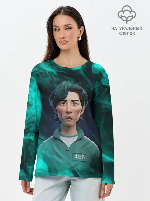 Лонгслив женский. Хлопок