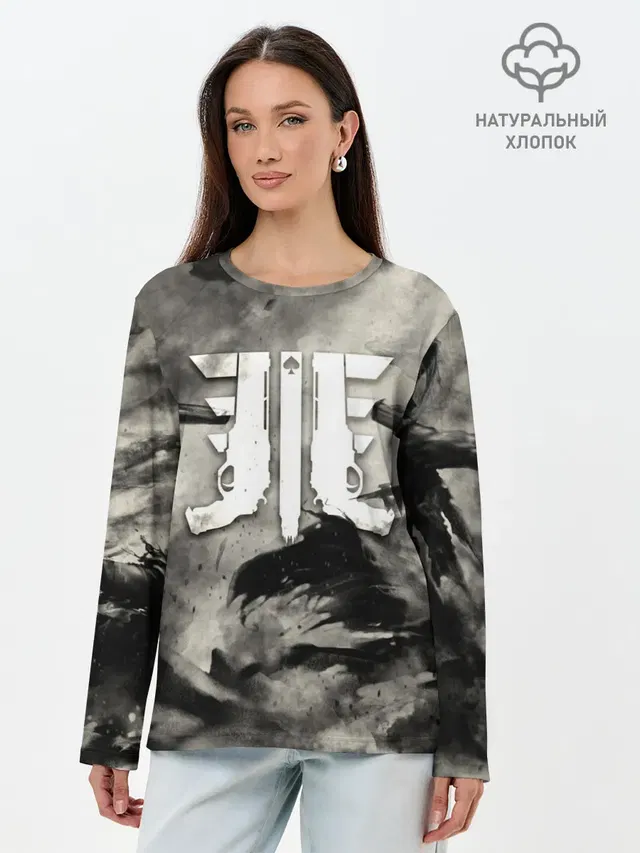 Лонгслив женский. Хлопок