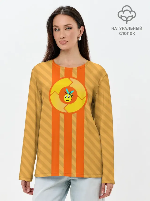 Лонгслив женский. Хлопок