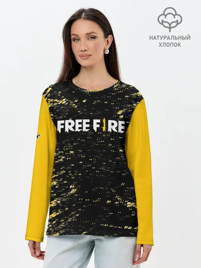 Лонгслив женский с принтом «dagger — Garena Free Fire - День Booyah.»