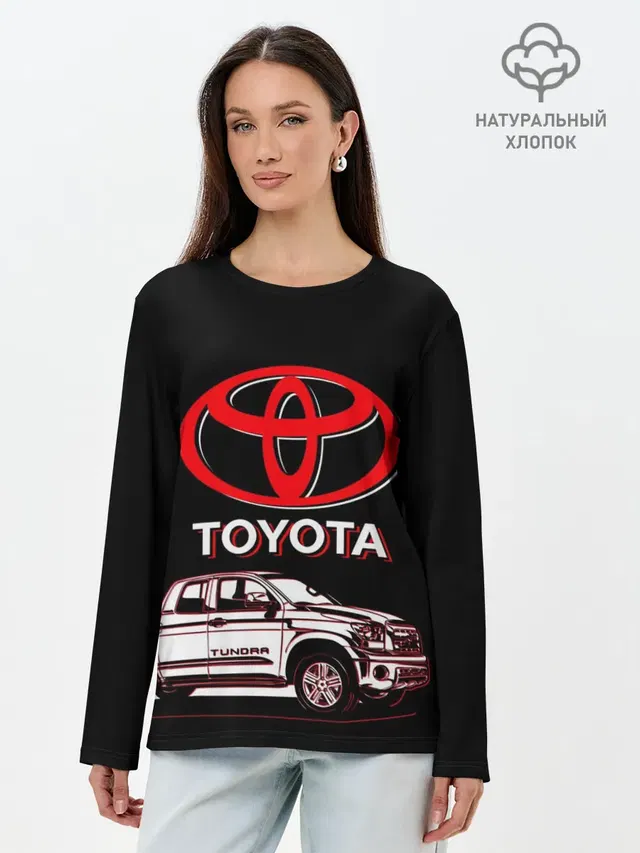 Лонгслив женский с принтом «Тойота — Tundra - Toyota»