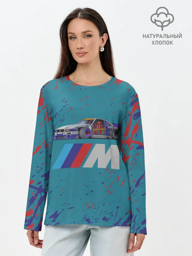 Лонгслив женский. Хлопок