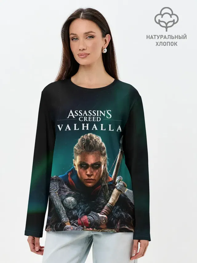 Лонгслив женский с принтом «Viking — Assassins Creed, Valhalla»
