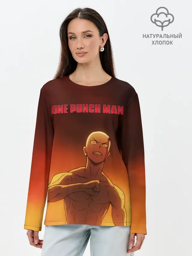 Сайтама в огне One Punch-Man