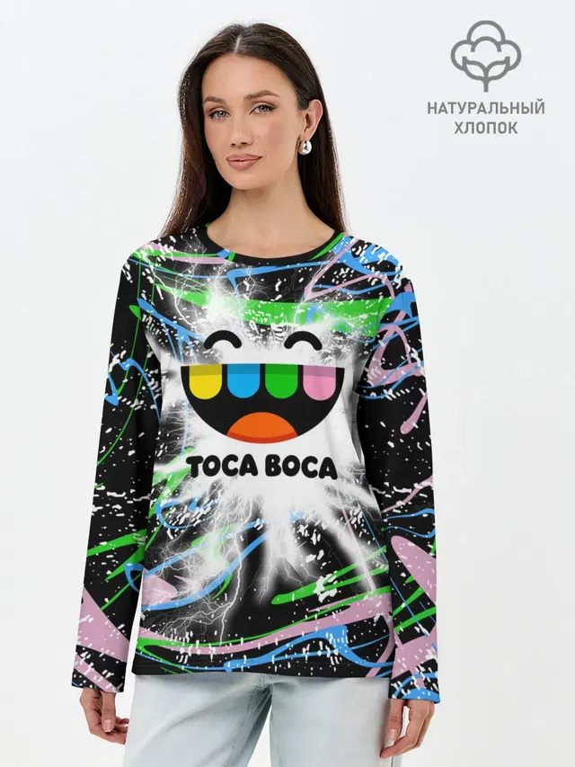 Лонгслив женский. Хлопок