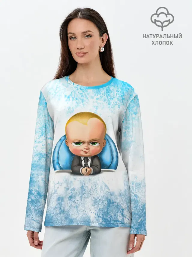 Лонгслив женский. Хлопок