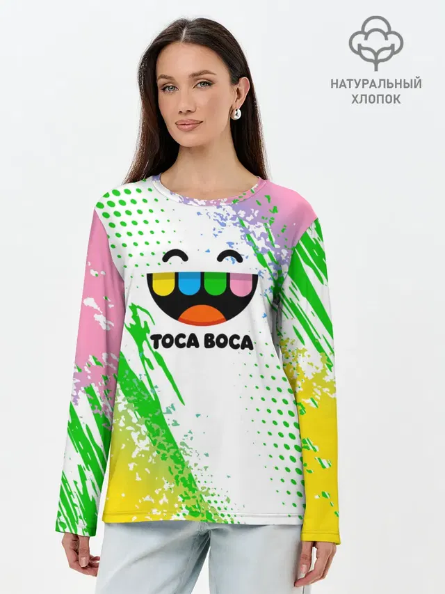 Лонгслив женский. Хлопок