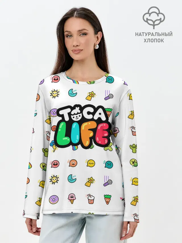 Лонгслив женский. Хлопок