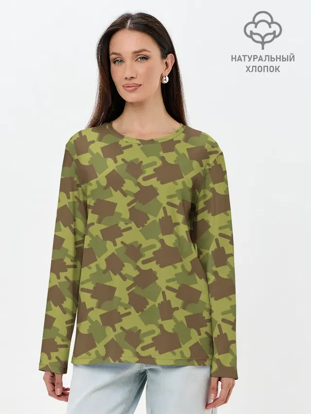 Лонгслив женский. Хлопок