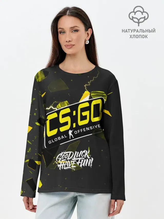 Лонгслив женский с принтом «Counter-Strike — Новая эра CS:GO»