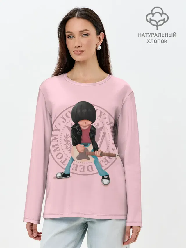 Лонгслив женский с принтом «Ramones — Joey Ramone»