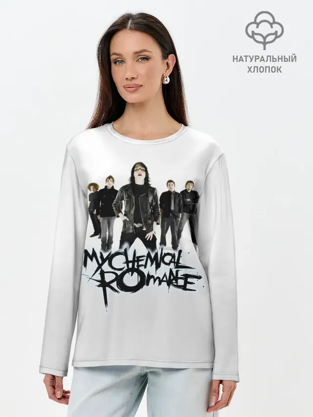 Лонгслив женский с принтом «My Chemical Romance — Участники группы My Chemical Romance»