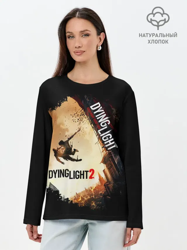 Лонгслив женский с принтом «Dying Light — DYING LIGHT 2 NEW WORLD»