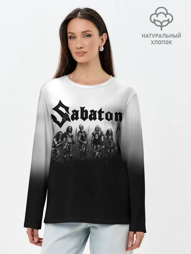 Лонгслив женский с принтом «Участники группы Sabaton»