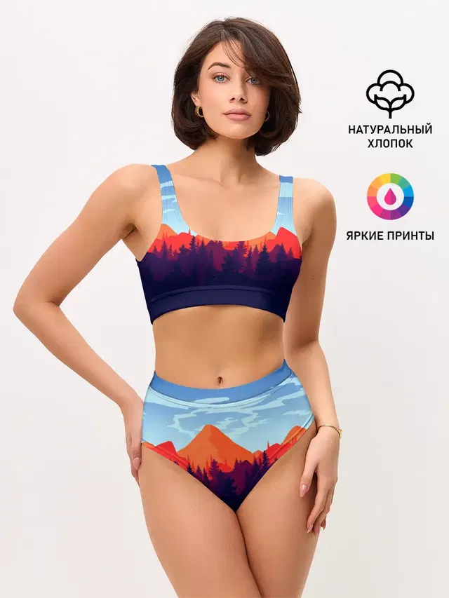 Женские топ и трусы с принтом «Игры — Firewatch collection»