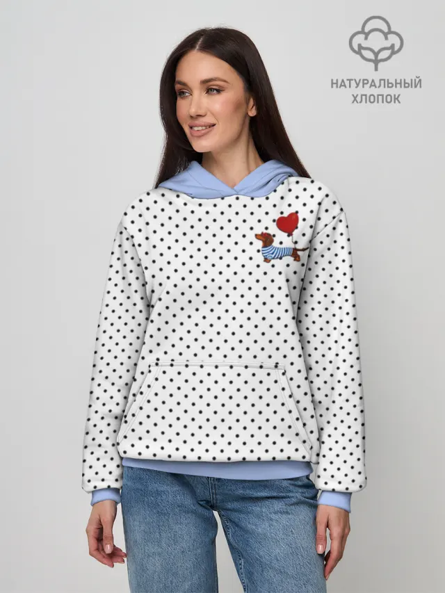 Худи женское базовое из хлопка