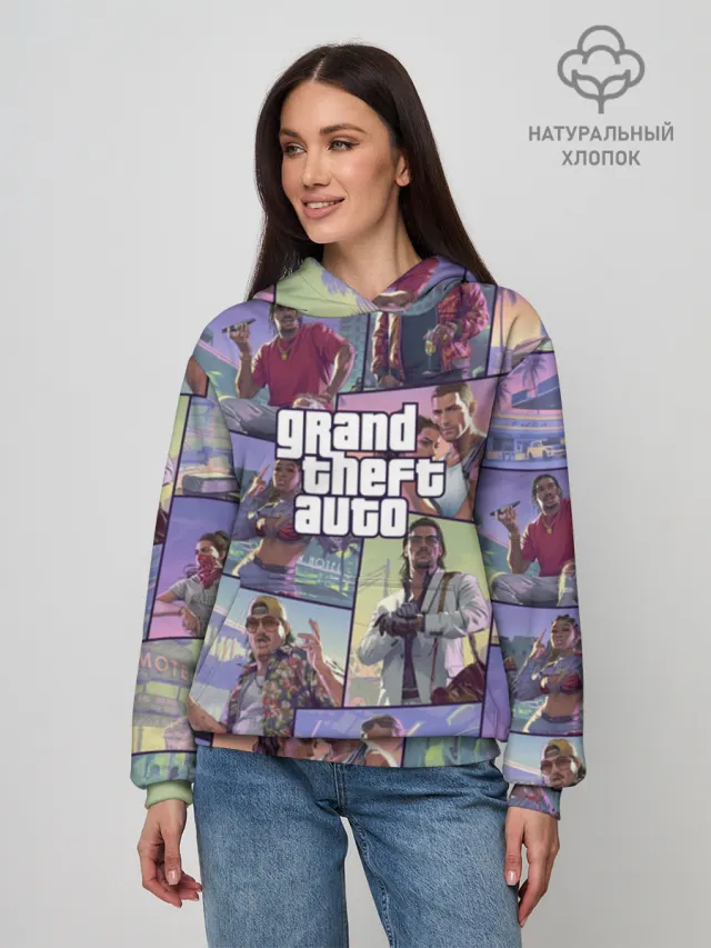 Худи женское базовое из хлопка