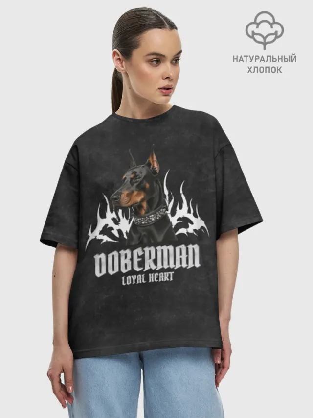 Футболка женская оверсайз из хлопка