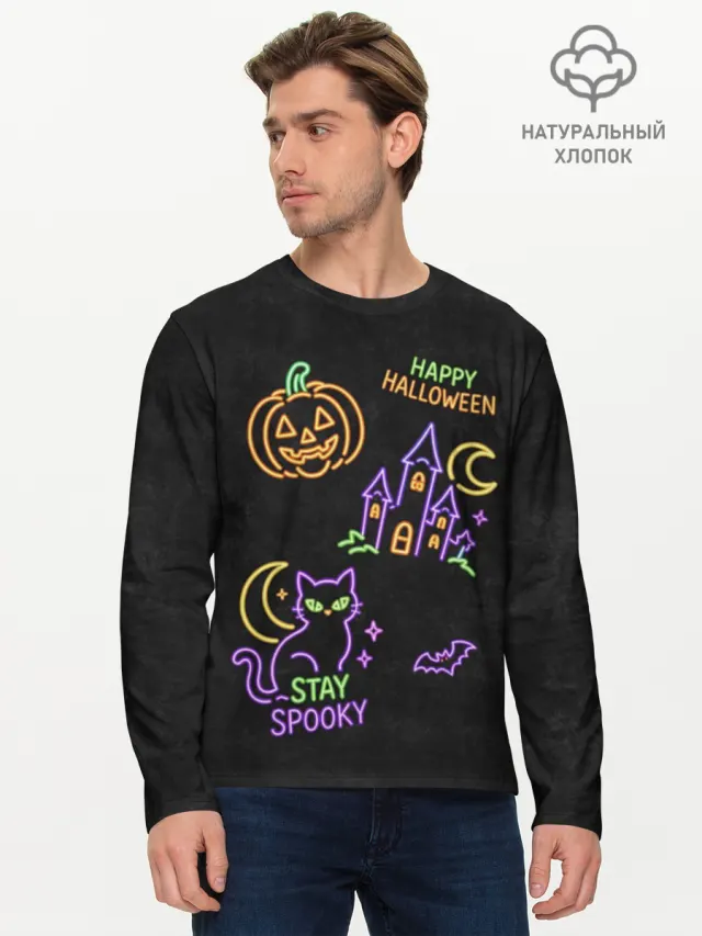 Halloween неоновый принт
