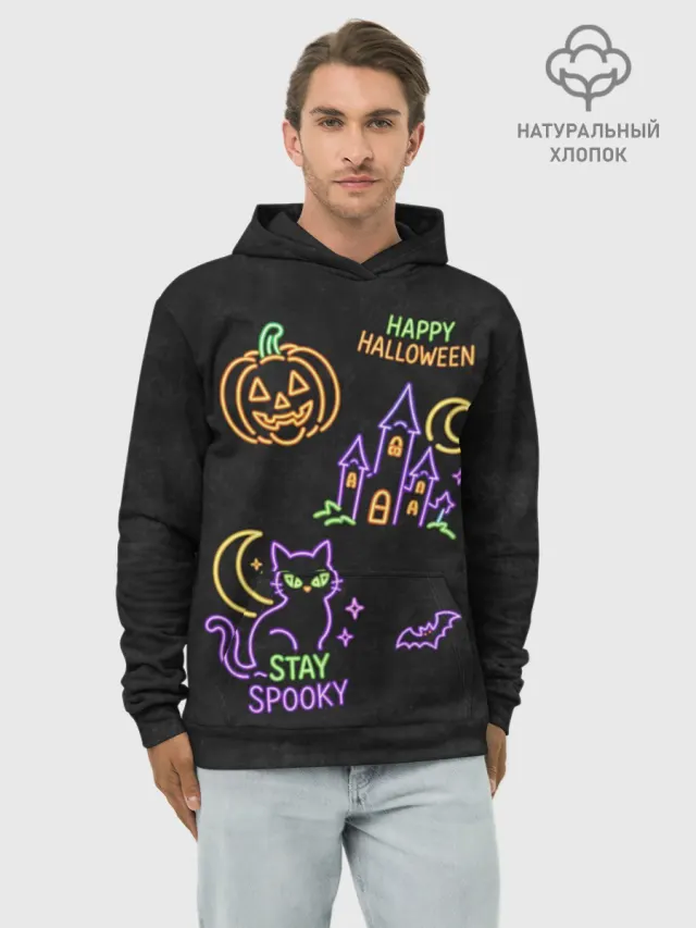 Halloween неоновый принт
