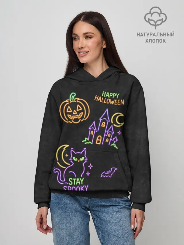 Halloween неоновый принт