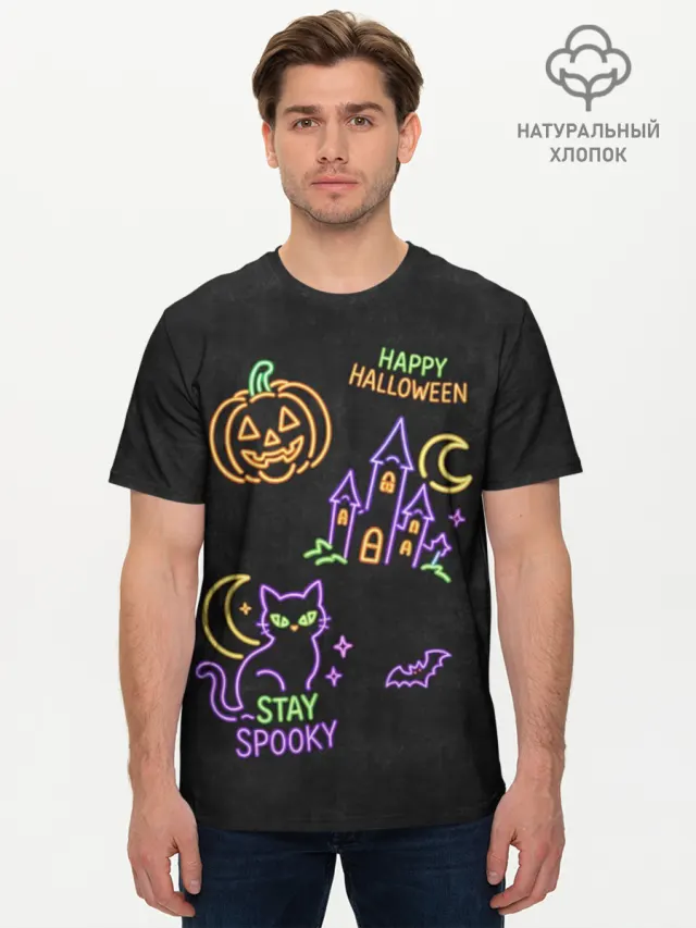 Halloween неоновый принт