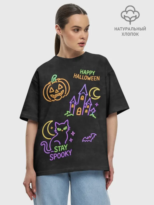 Halloween неоновый принт