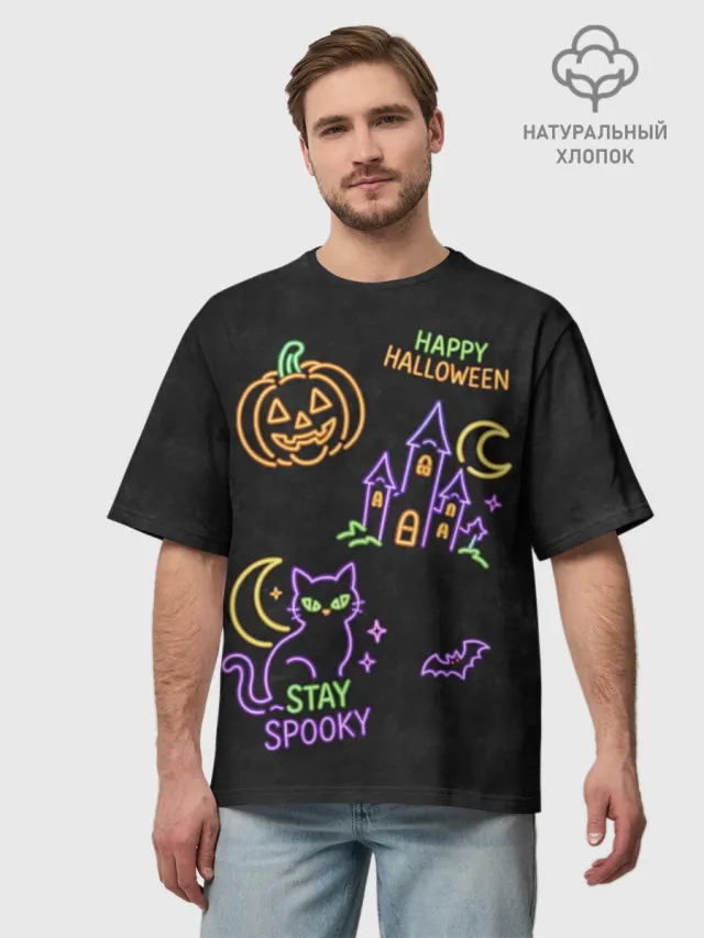 Halloween неоновый принт