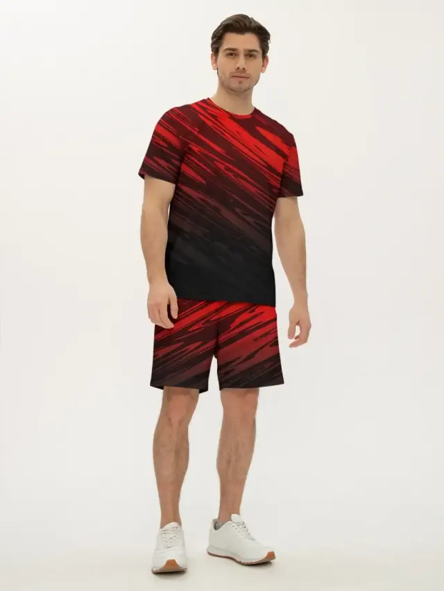 Abstract Red Black