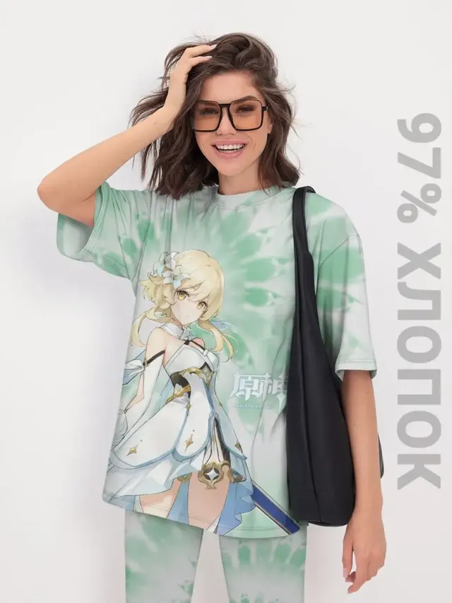 S001 Genshin Green Tie Dye