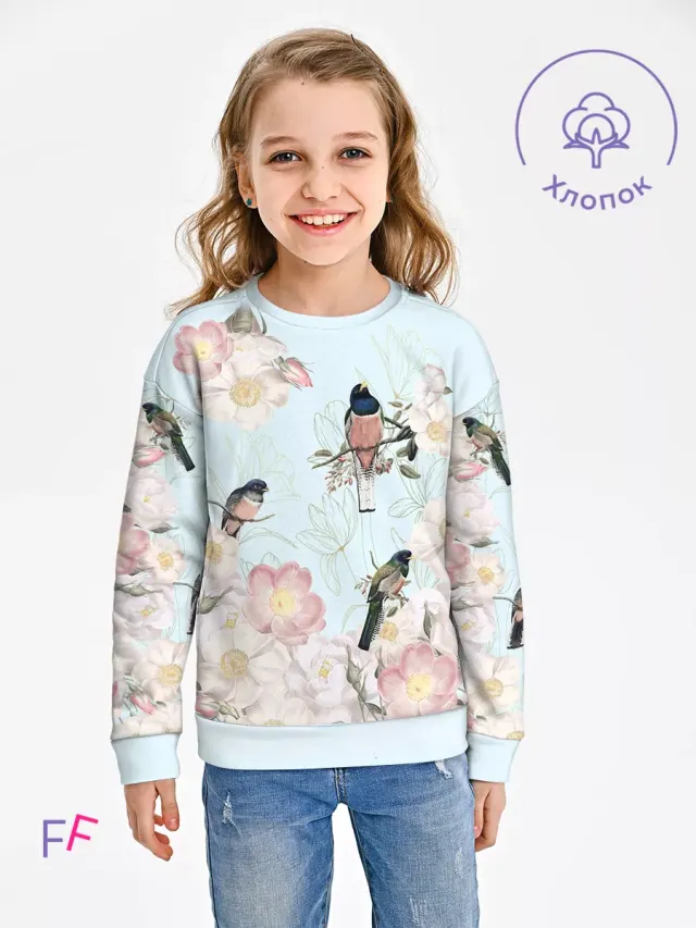 Flowers Bird Blue