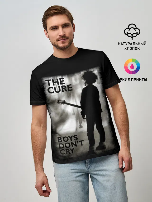 Мужская базовая футболка с принтом «The Cure»