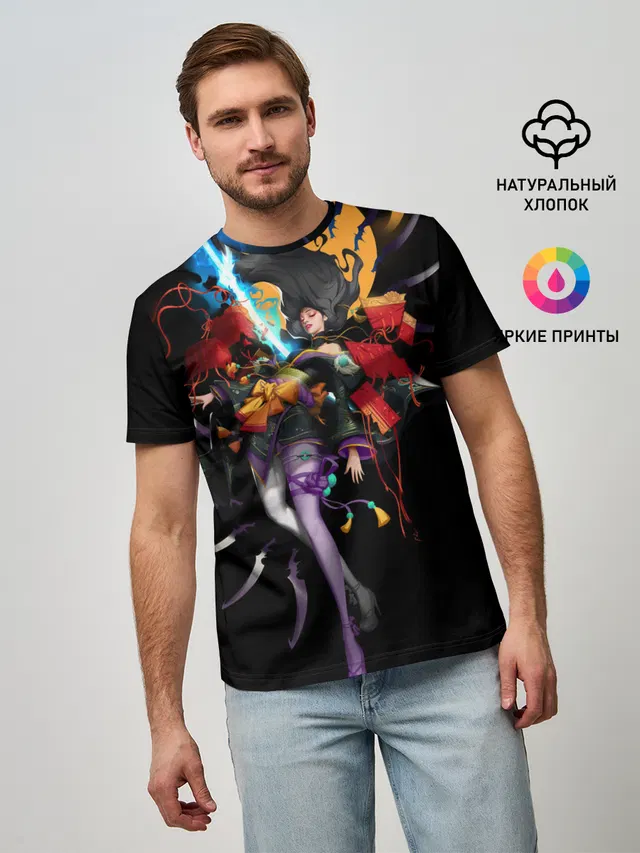 Мужская базовая футболка с принтом «lrelia LOL — lrelia»