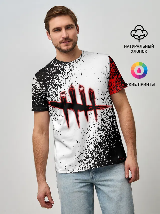 Мужская базовая футболка с принтом «splatter»
