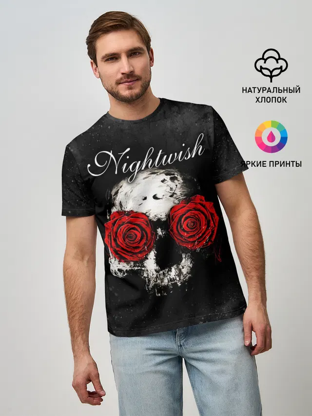 Мужская базовая футболка с принтом «Nightwish»