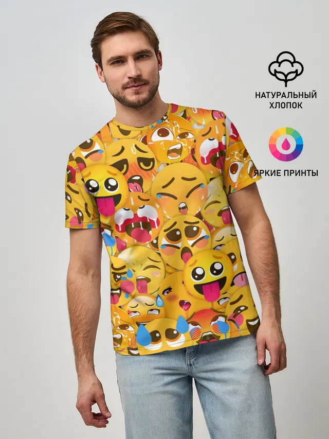Ахегао эмодзи паттерн