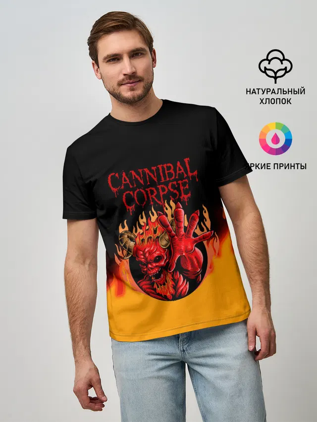 Мужская базовая футболка с принтом «Cannibal Corpse Труп Каннибала — Труп Каннибала»