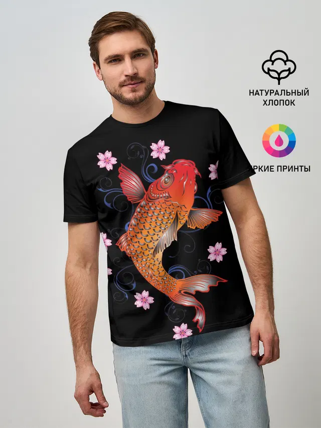 Карп Кои с Цветами