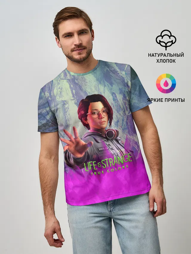 Мужская базовая футболка с принтом «Alex Chen — Life is Strange True Colors»