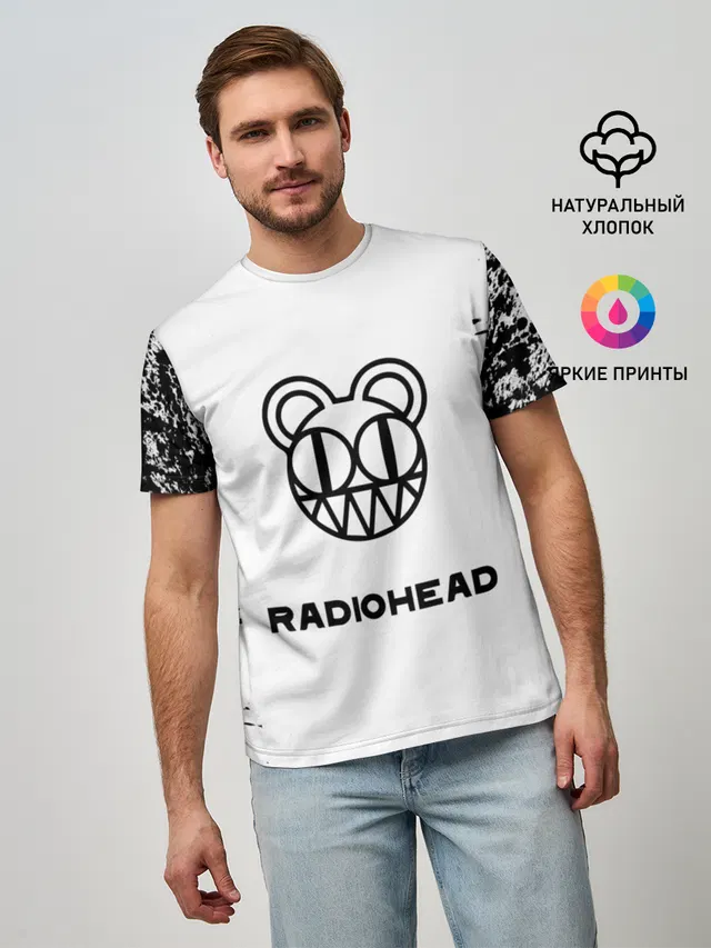 Мужская базовая футболка с принтом «Radiohead»