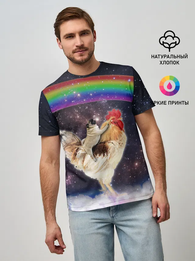 Мопс на курице в космосе