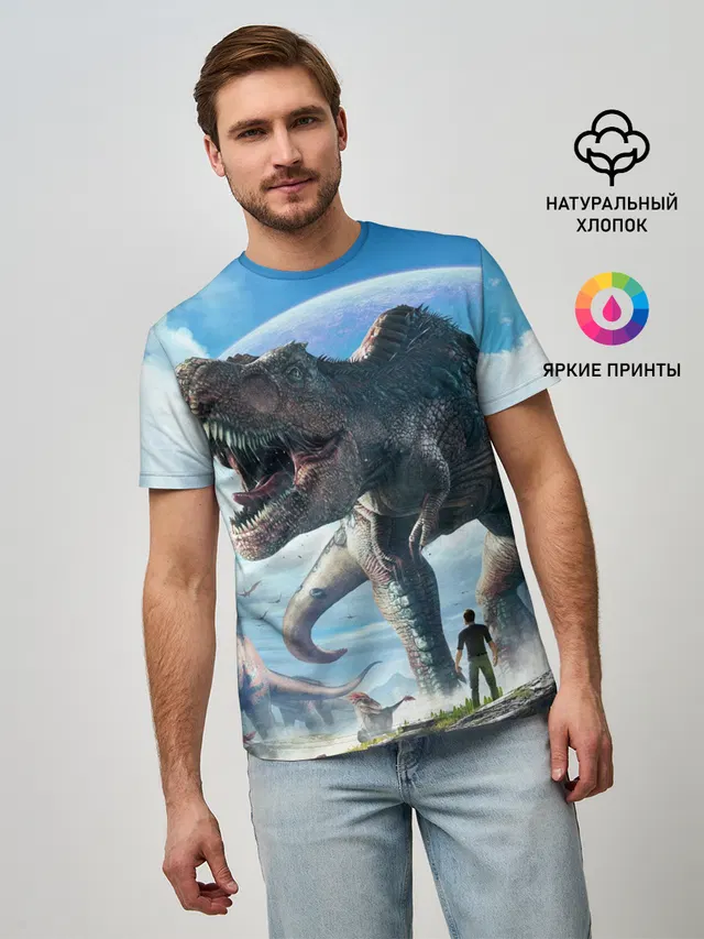 Мужская базовая футболка с принтом «Brachiosaurus»
