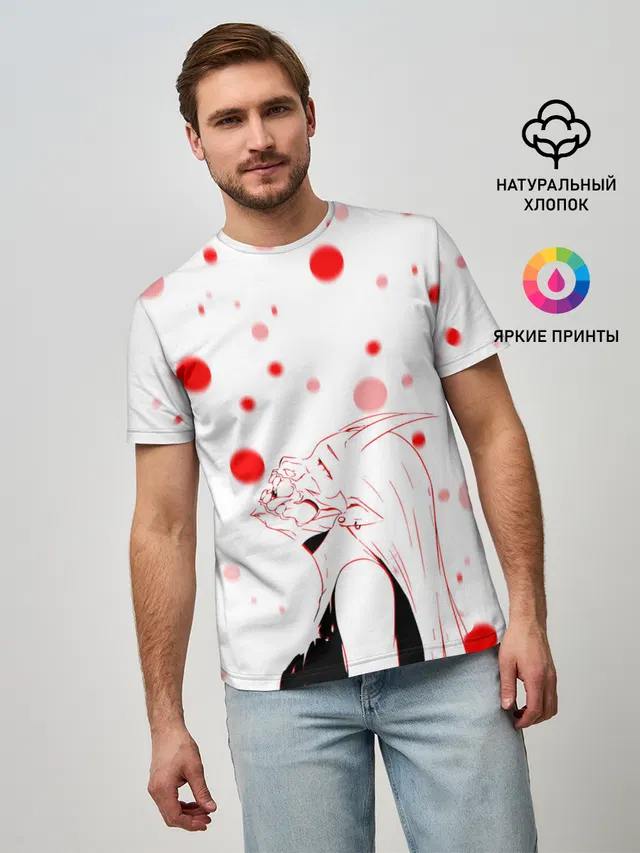 Мужская базовая футболка с принтом «AHEGAO KAGUYA»