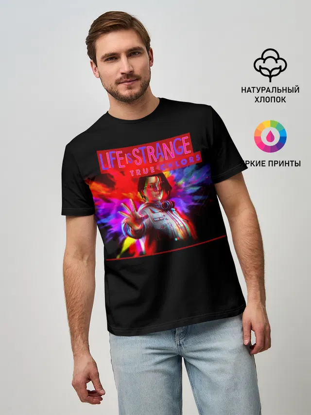 Мужская базовая футболка с принтом «Life is Strange 3»