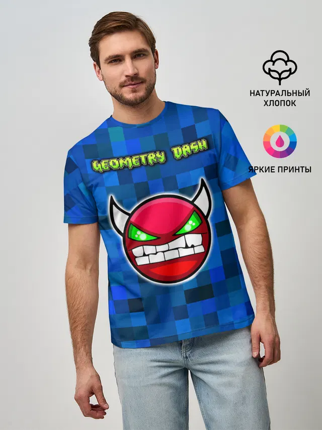 Мужская базовая футболка с принтом «Pixel art»
