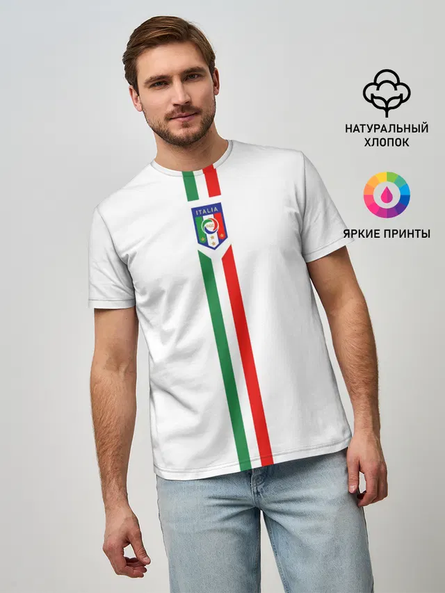 Мужская базовая футболка с принтом «Ювентус — Andrea Pirlo»