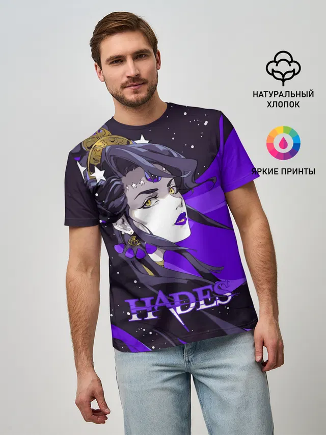 Мужская базовая футболка с принтом «Hades Nyx»