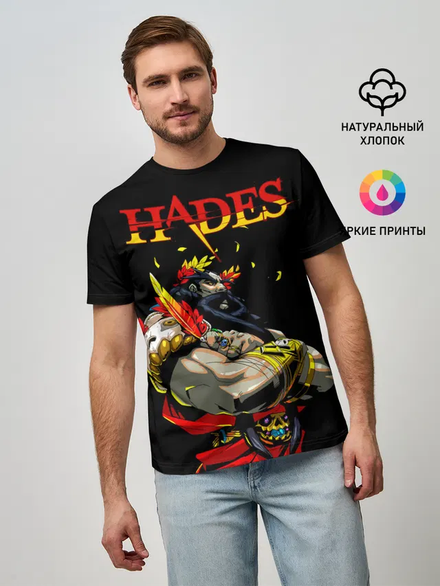 Мужская базовая футболка с принтом «Hades (character)»